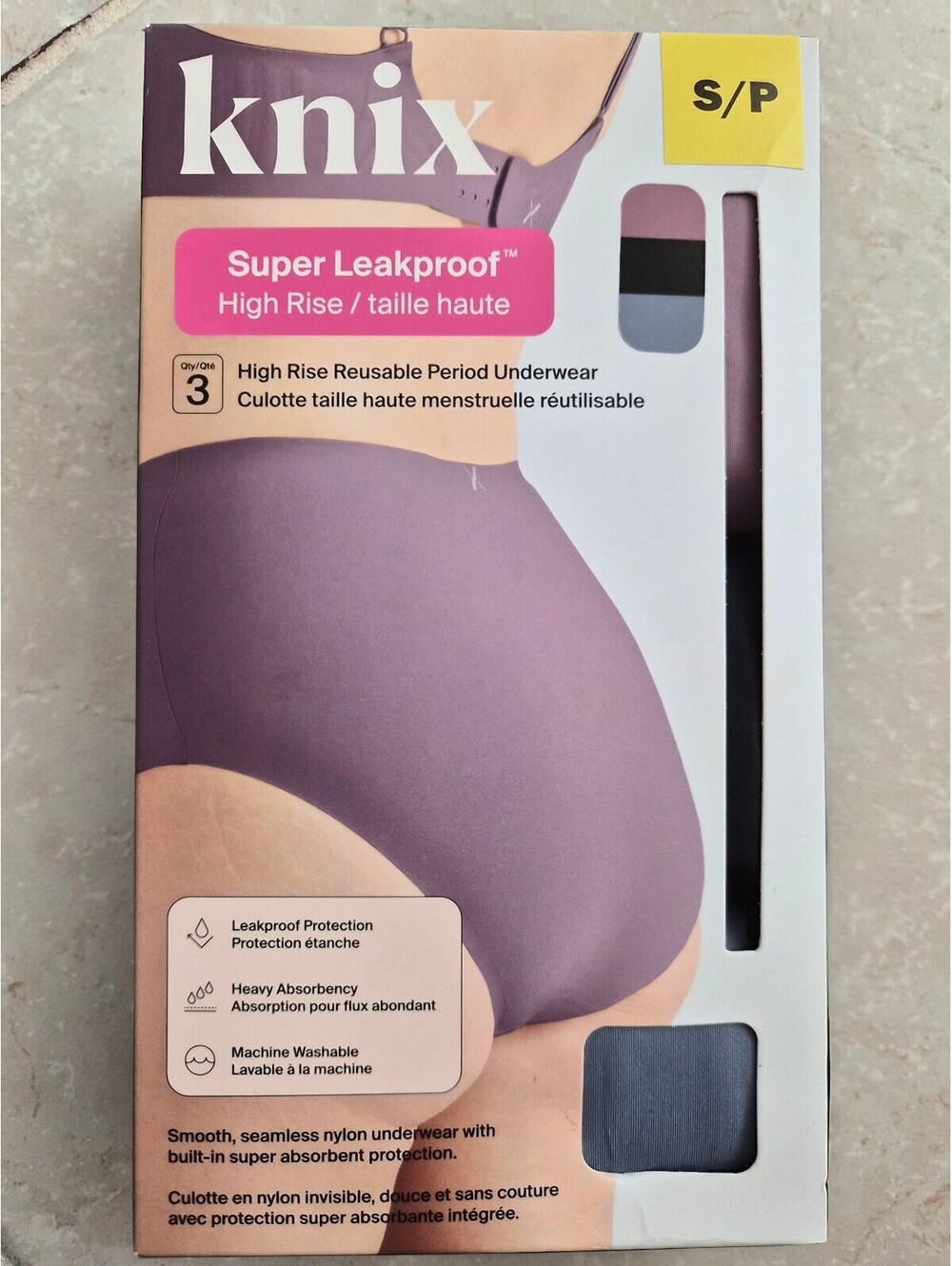 knix Super Leakproof High Rise Reusable Period Underwear - Size S/P 0105